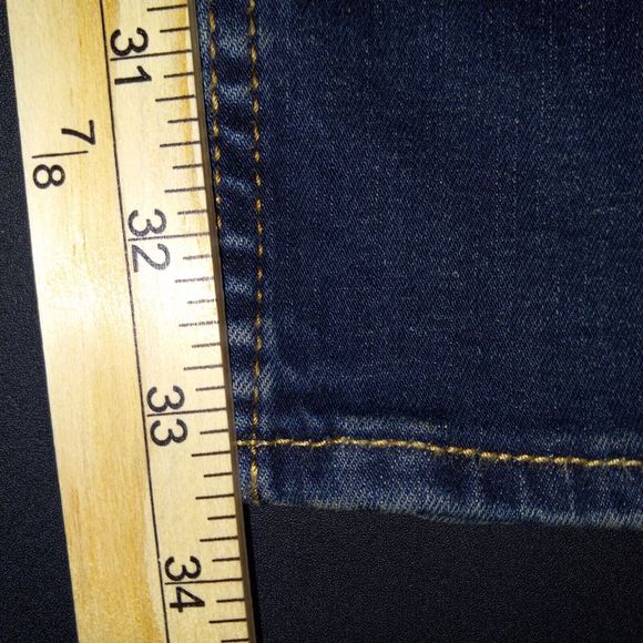 Signature Levi Strauss Jeans S51 Straight Size 36X34 (Actual 36X33.5") Dark Wash - Picture 14 of 15